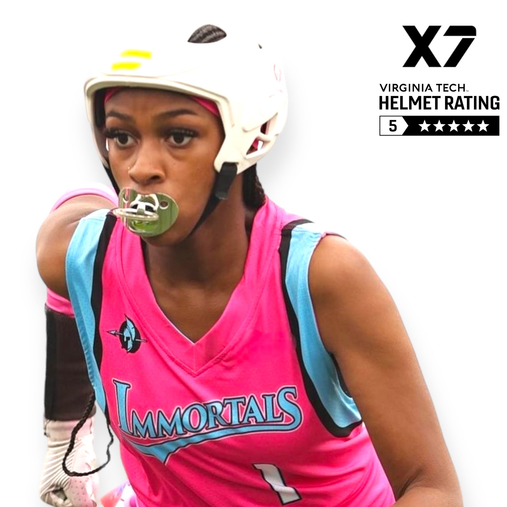 Womens flag football and 7v7 football soft shell headgear helmet 